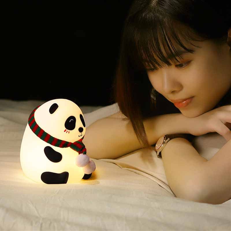 Mini Panda Charging Colorful Silicone Lamp